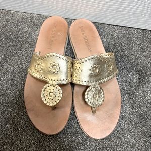 Jack Rogers Gold Sandals